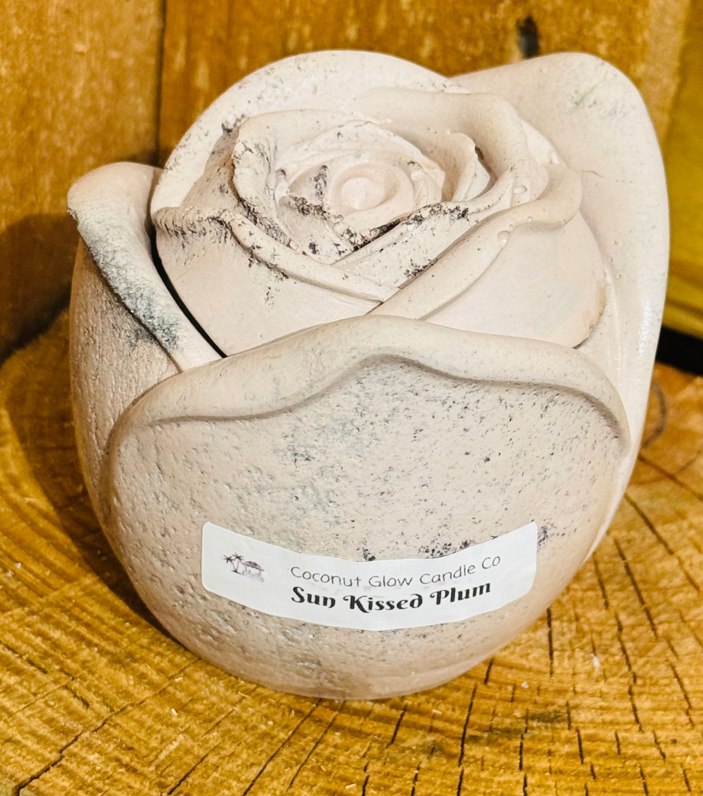 3 oz Rose Concrete Candle
