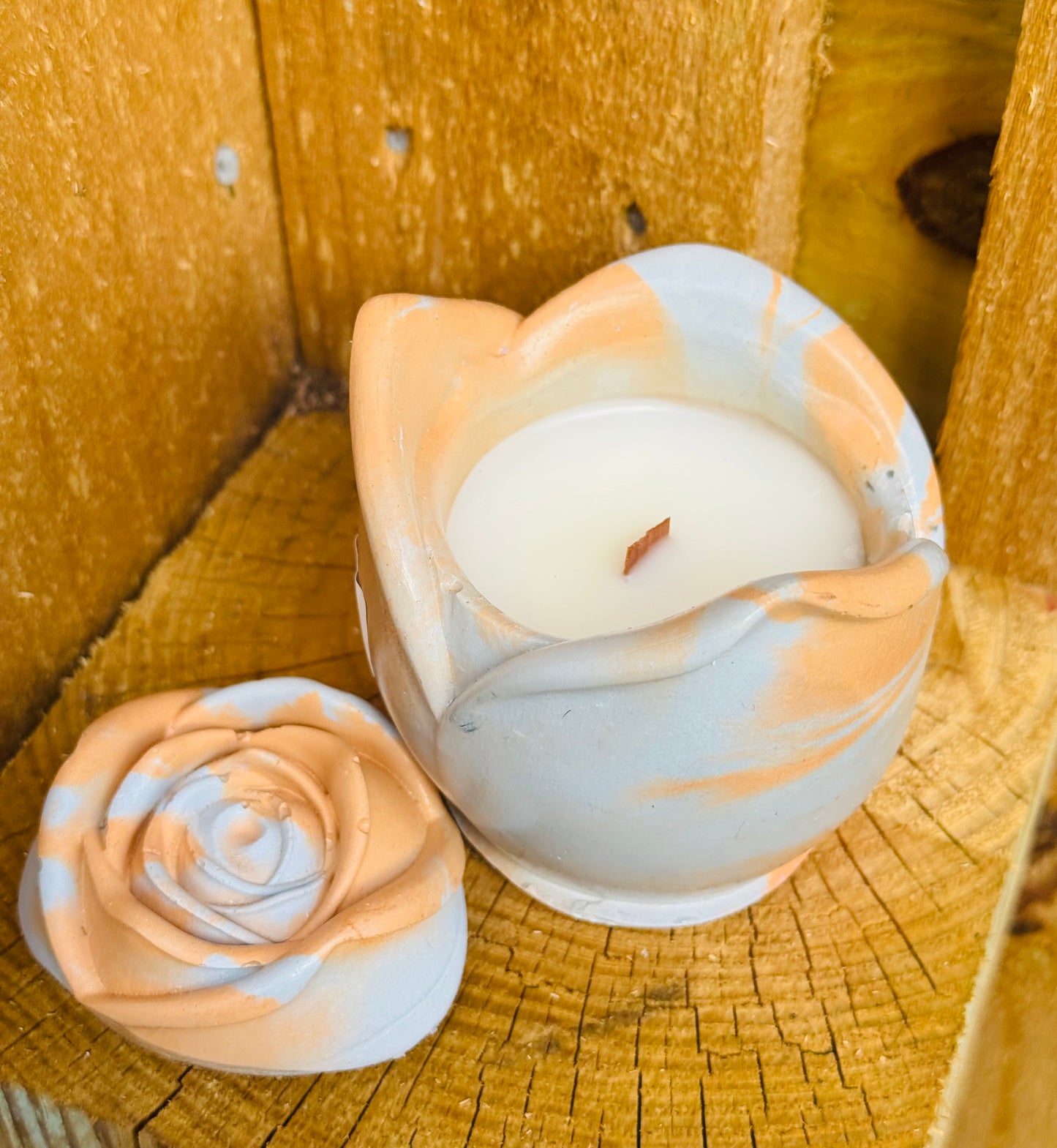 Rose 3 oz Concrete Candle