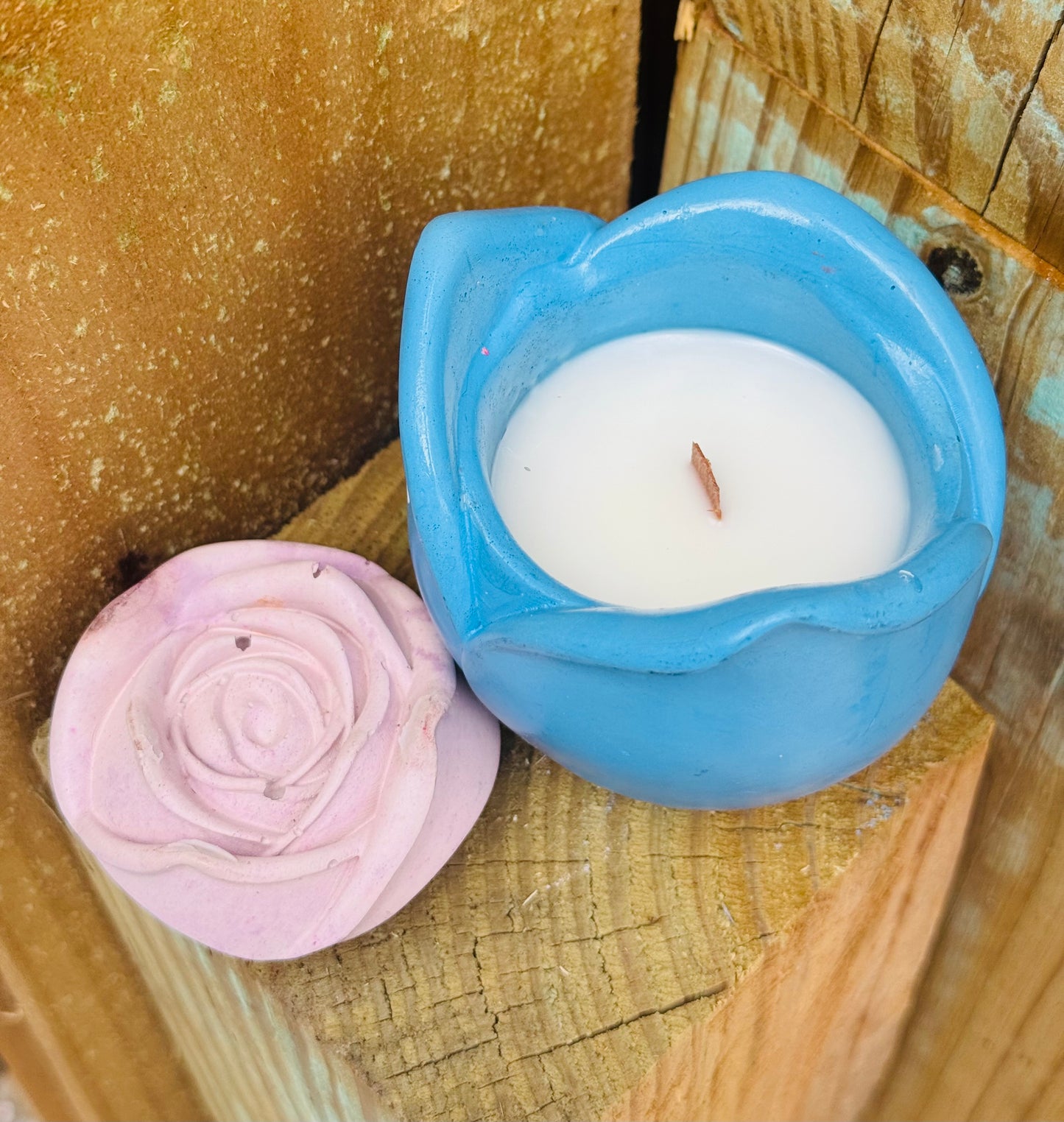 Rose 3 oz Concrete Candle
