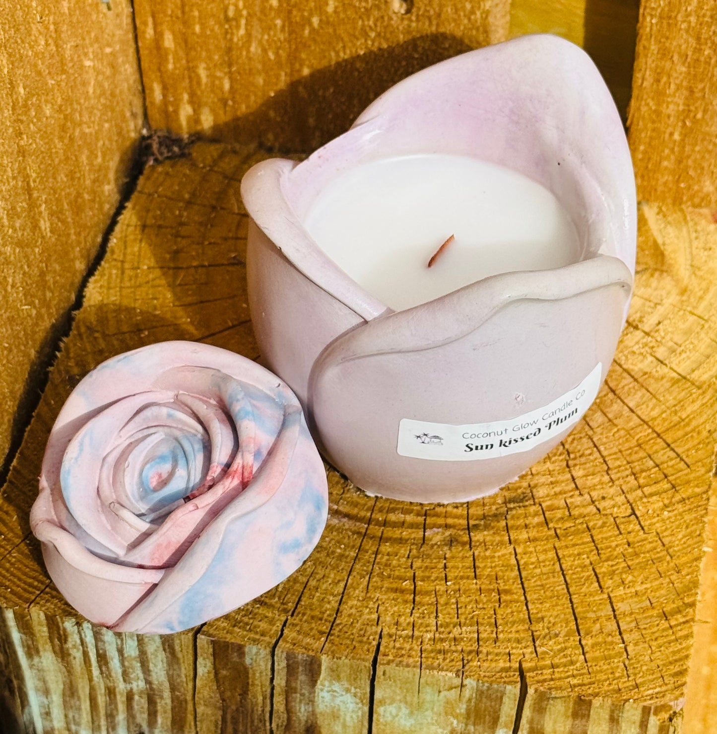 3 oz Rose Concrete Candle