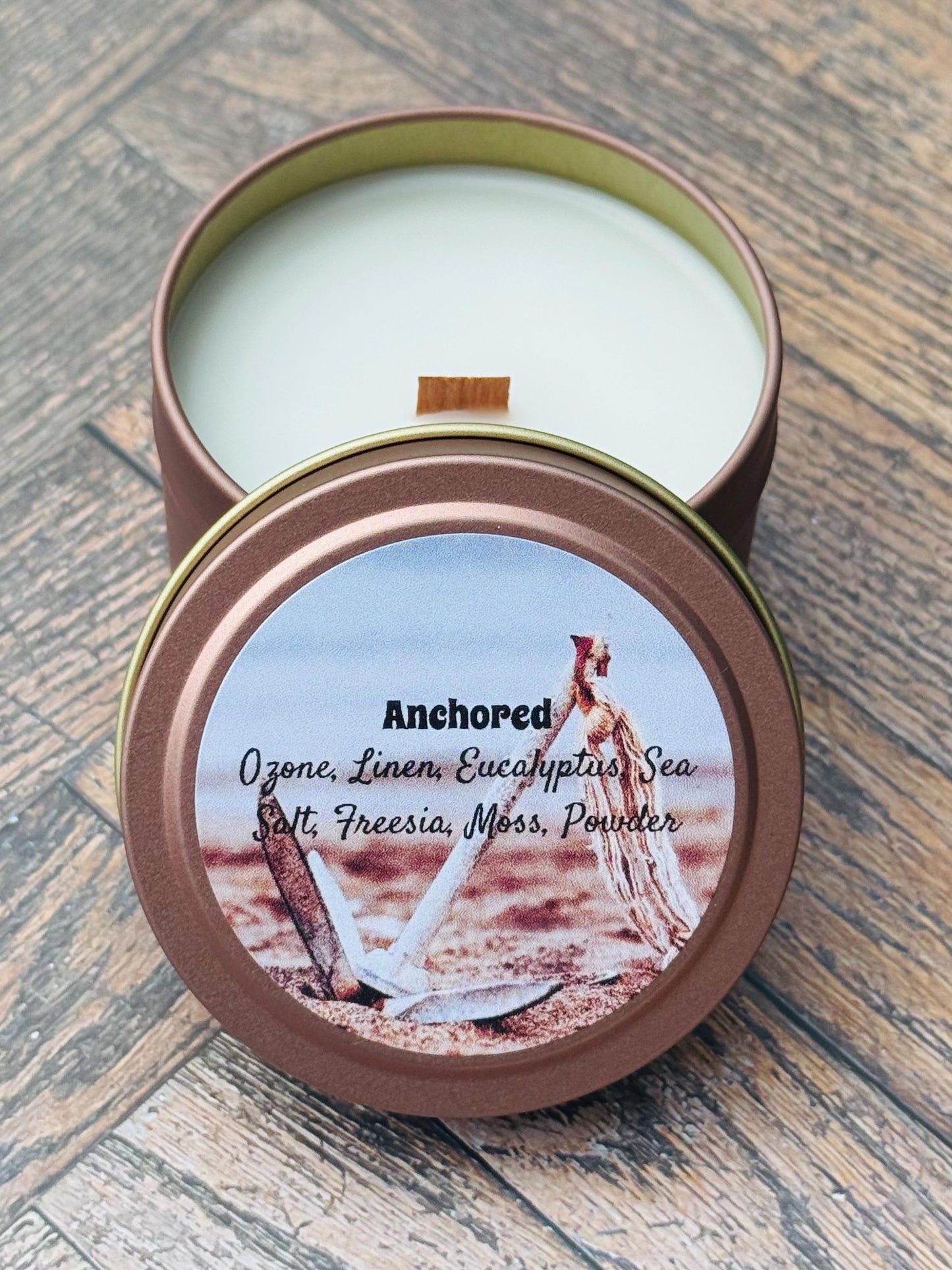 3 oz Candle, Fresh Linen Candle, Ocean Sea Salt, Moss, Eucalyptus & Powder Scent, Clean Home Fragrance