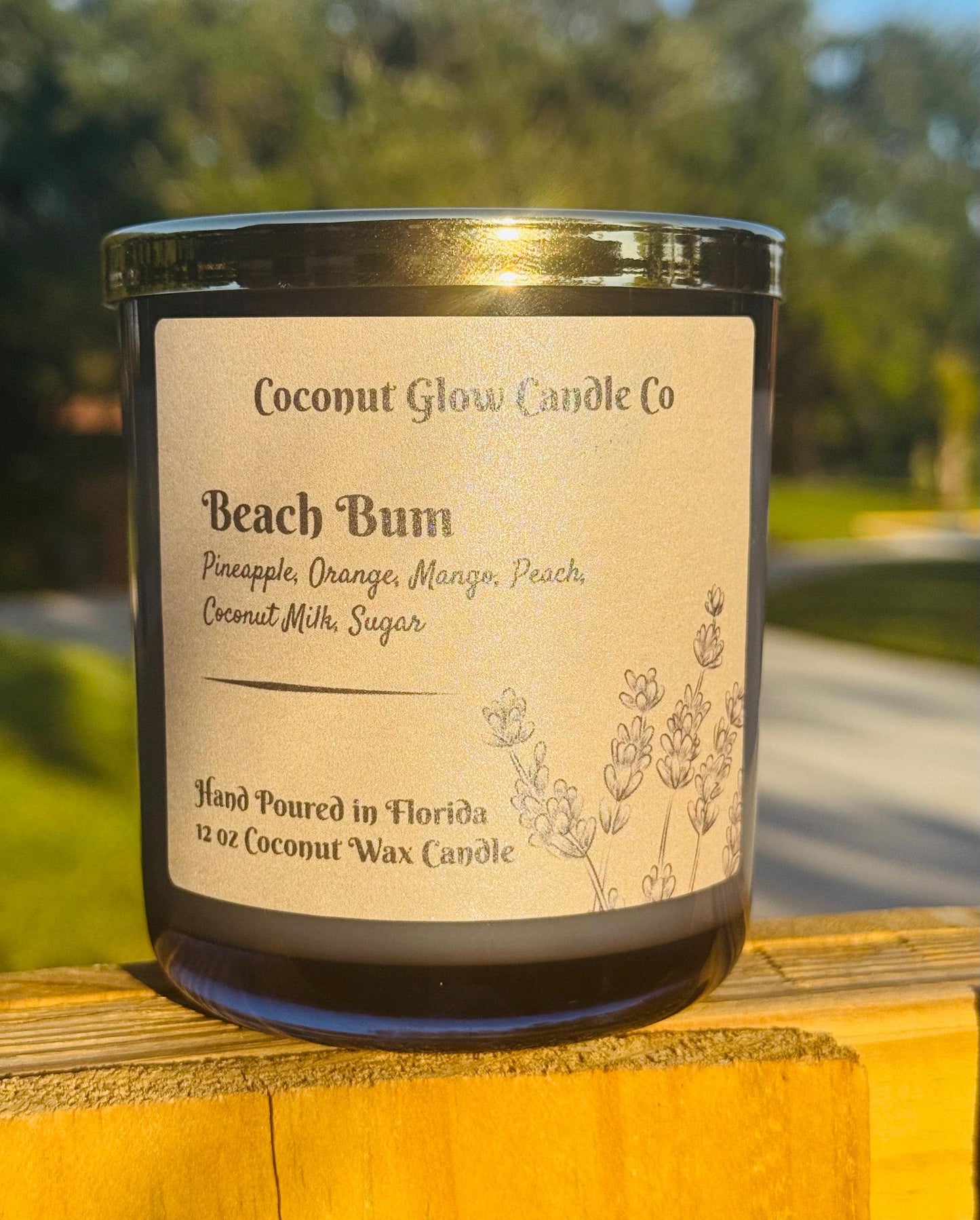 Beach Bum Candle, Tropical Pineapple Mango Coconut Candle, Boho Summer Decor, Handmade in Florida, Birthday Gift for Her, Summertime