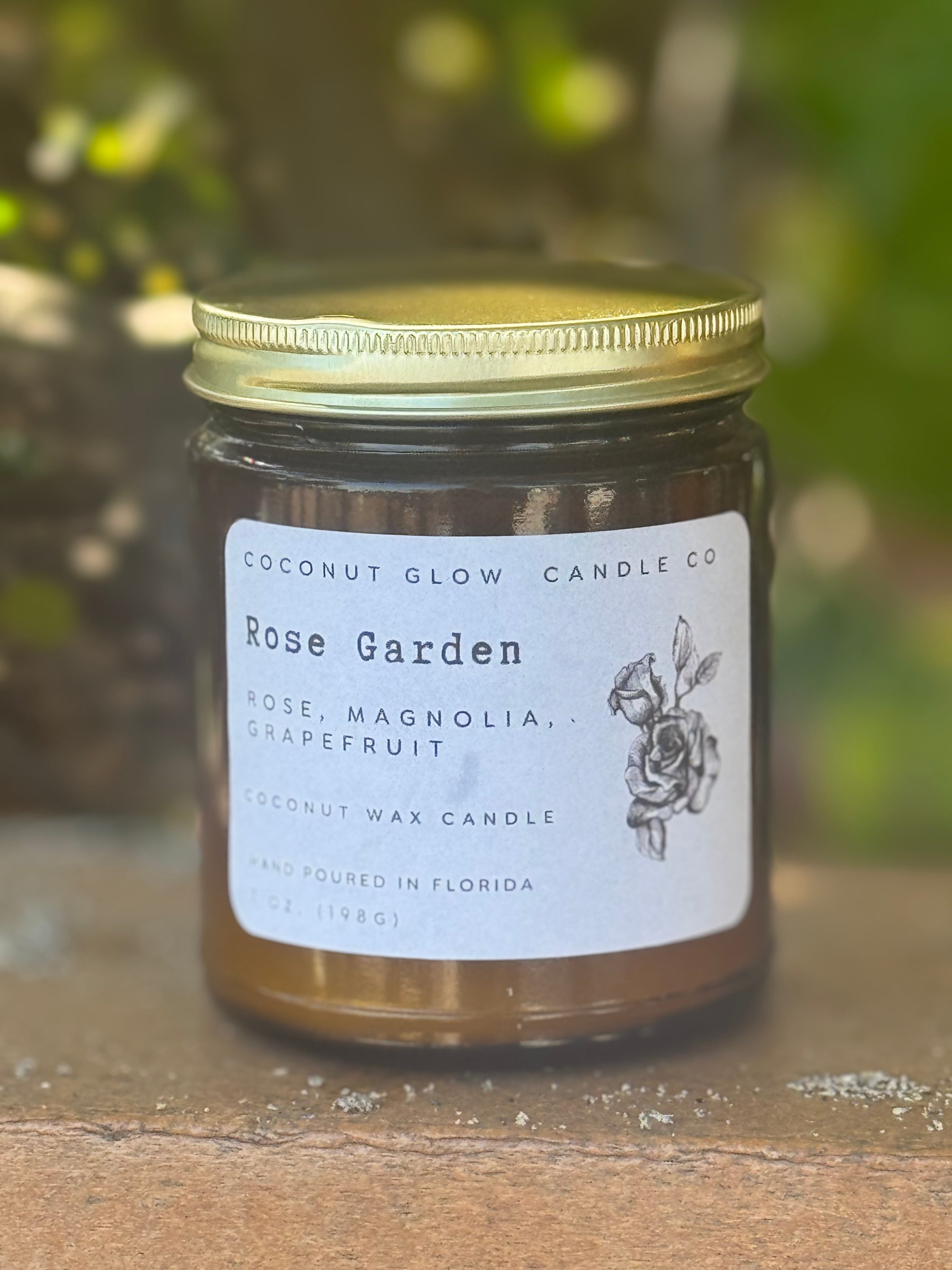 Rose Garden - Golden Hour Glass Jar