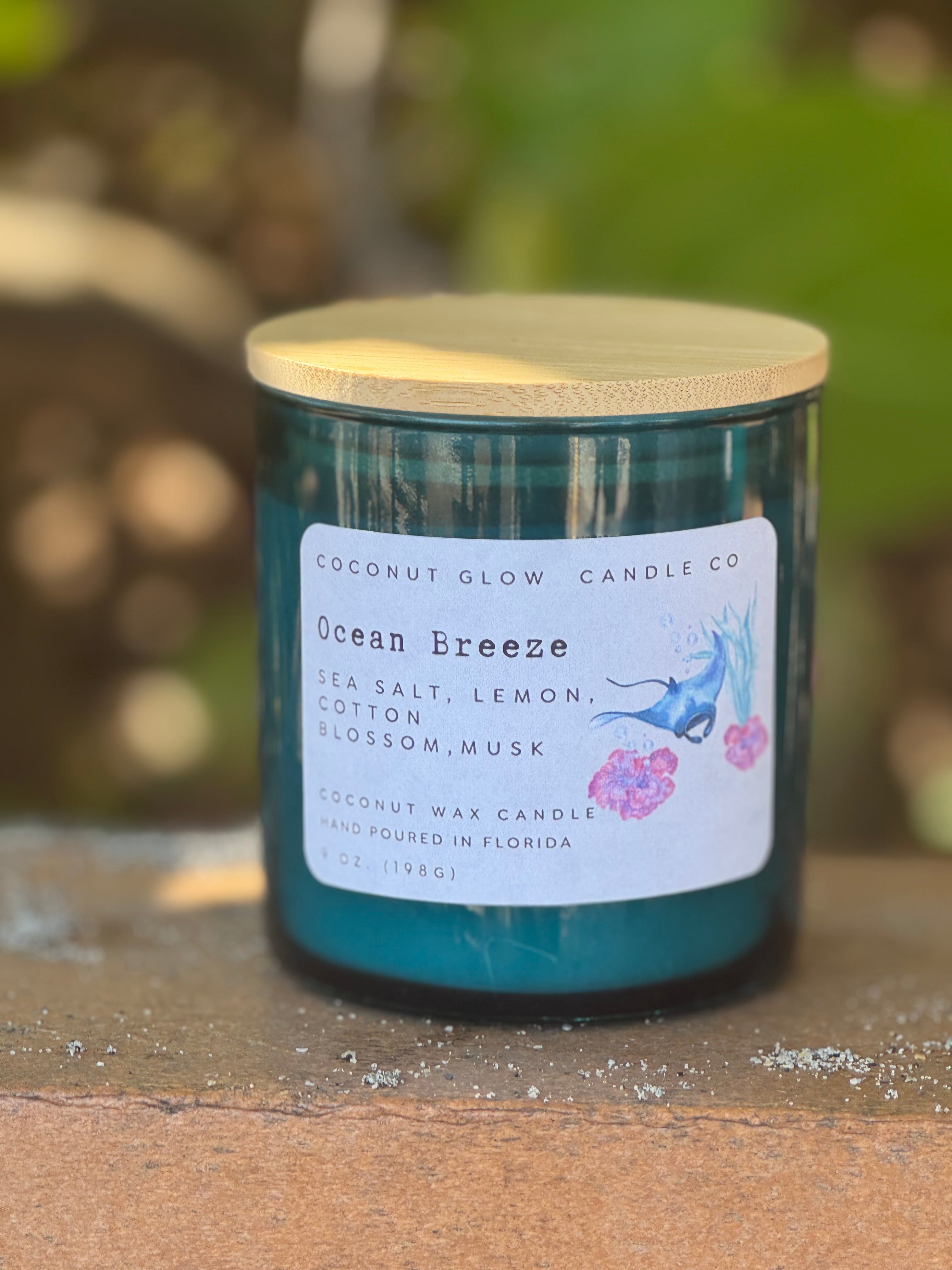 Ocean Breeze - Teal Glass Jar