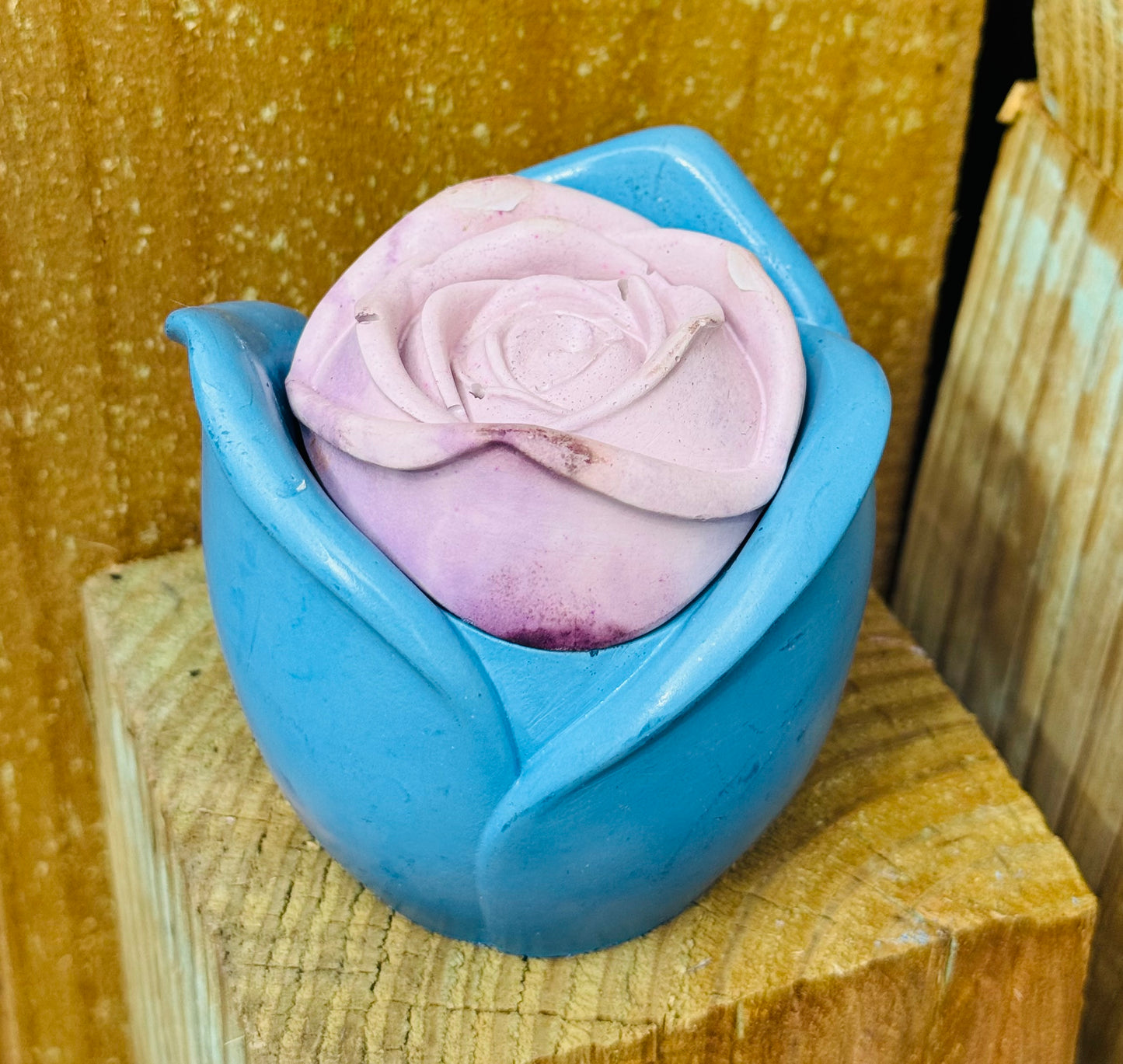 Rose 3 oz Concrete Candle