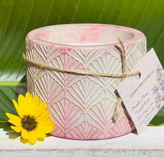 Island Escape - 8.5 oz Concrete candle with coconut wax
