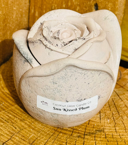 3 oz Rose Concrete Candle