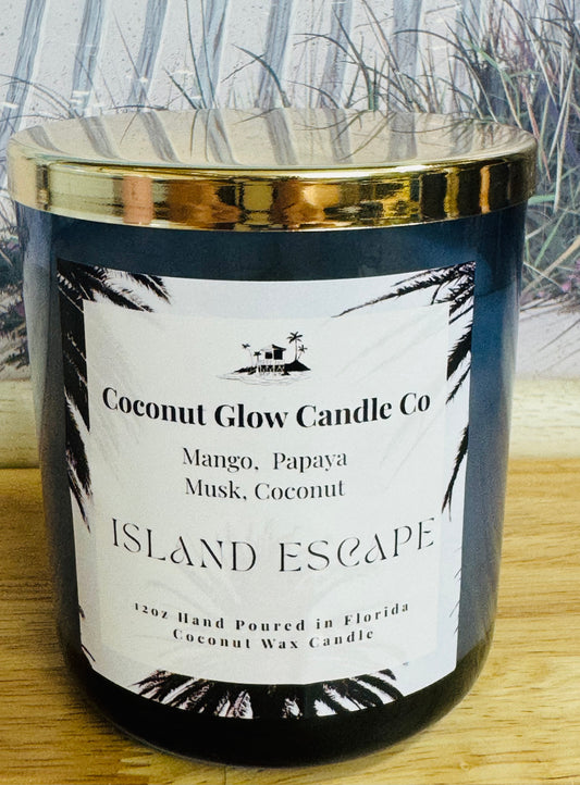 Island Escape - 12 oz Luxury Glass Jar