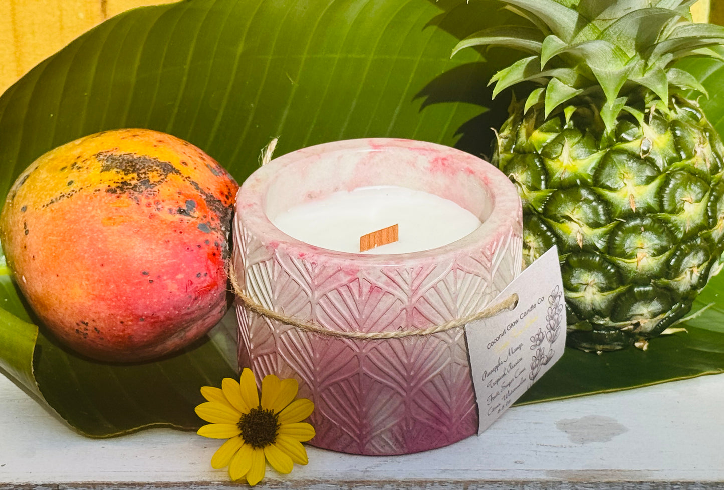 Island Escape - 8.5 oz Concrete candle with coconut wax