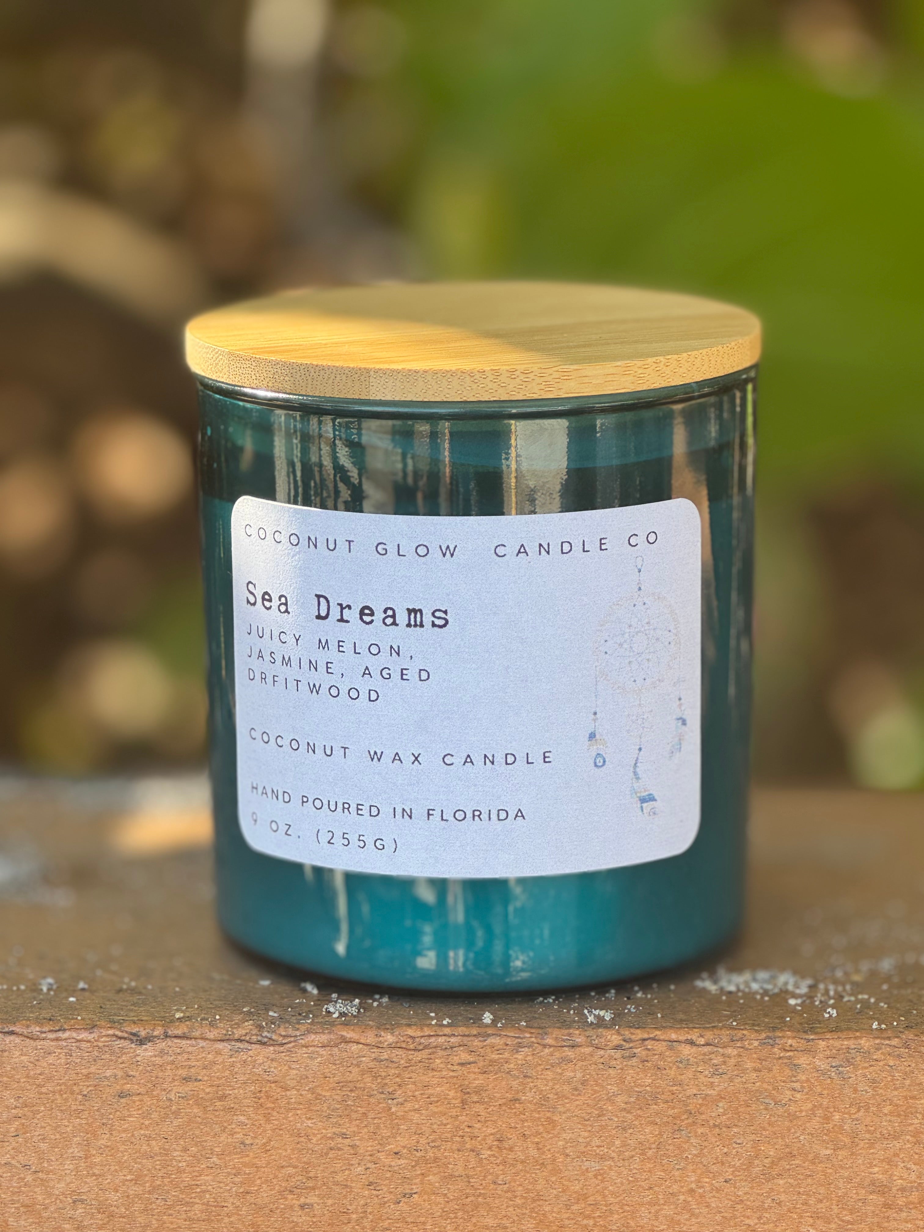 Sea Dreams- Teal Glass Jar