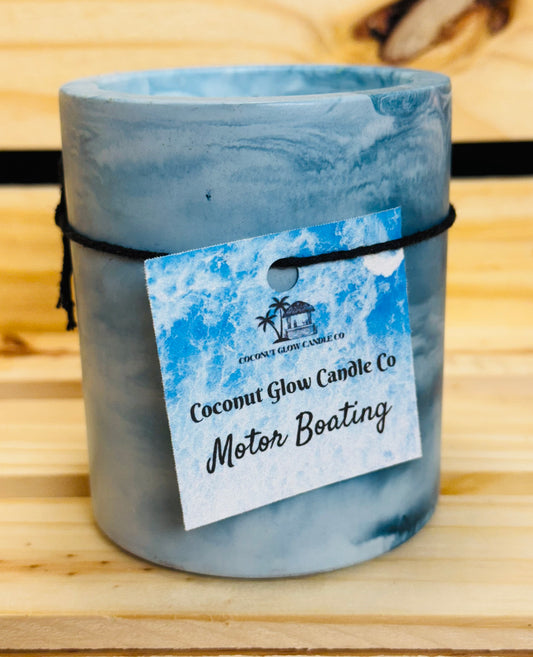 Motor Boating - 7 oz Concrete Candle