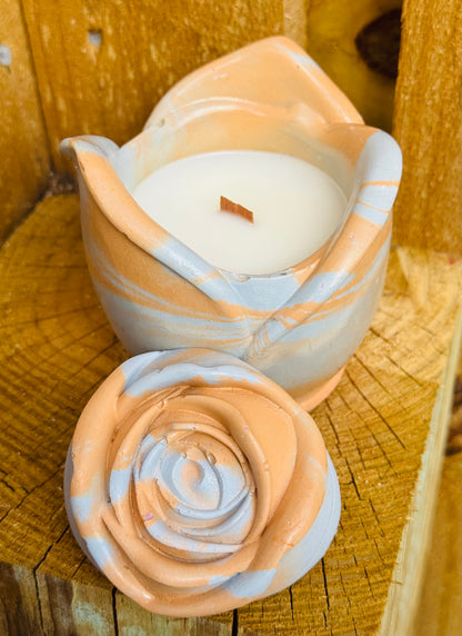 Rose 3 oz Concrete Candle
