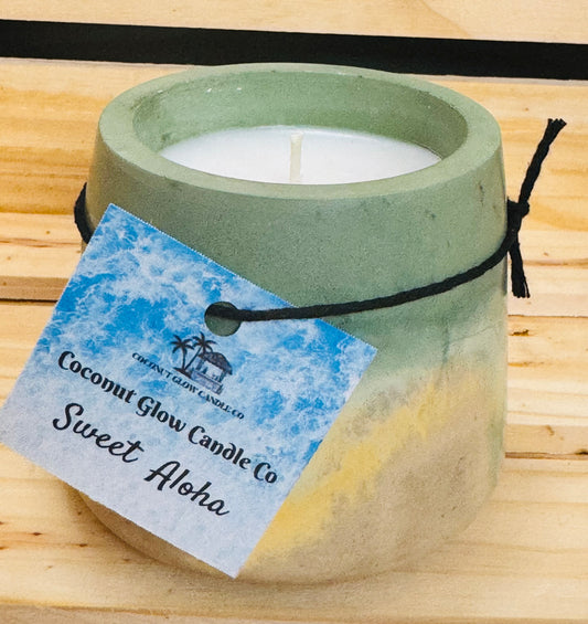 Sweet Aloha - 6 oz Concrete Candle