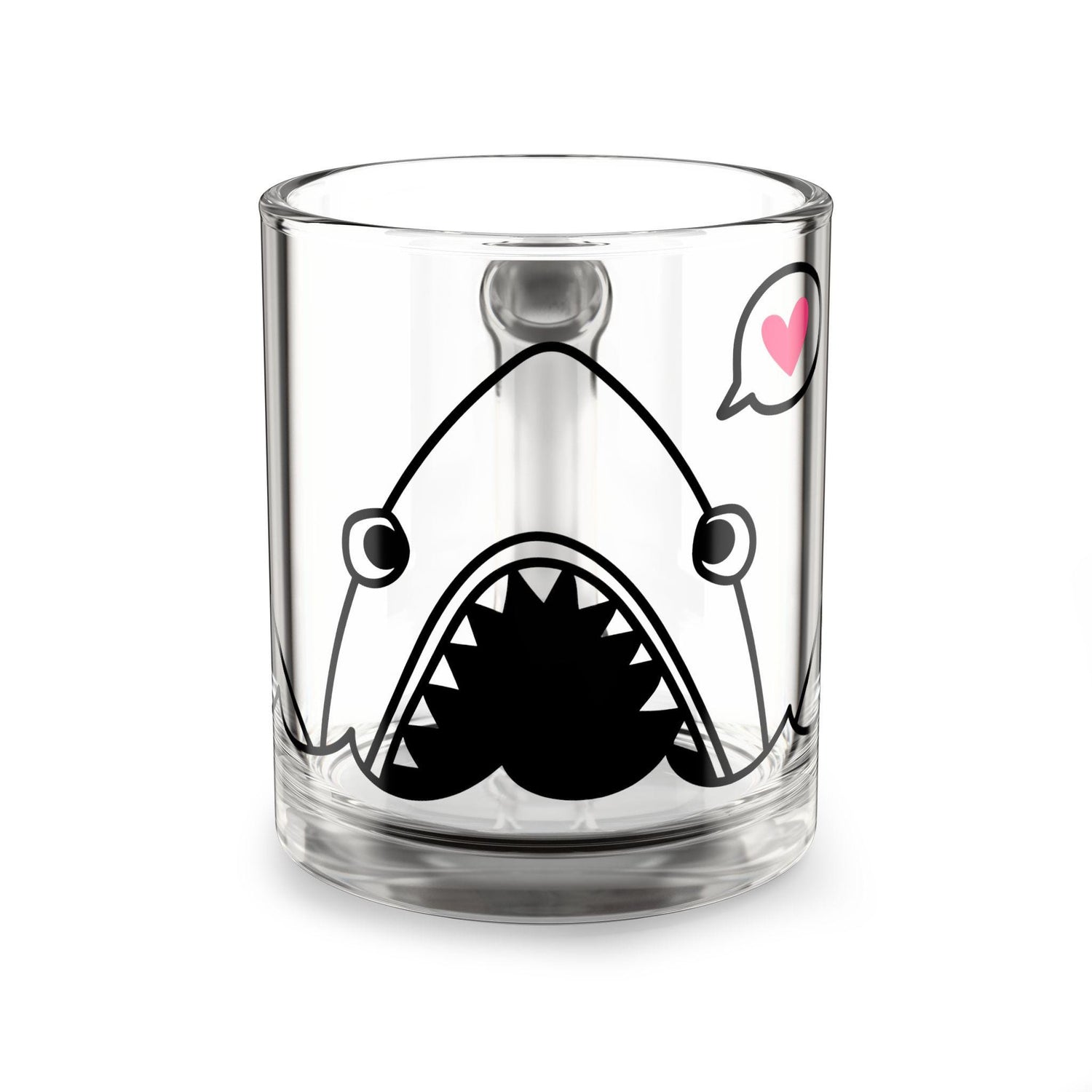 Shark Glass Mug, 10oz - Great White Shark Coffee Cup, Ocean Lover Gift, Shark Week Mug, Marine Life Decor, Shark Fan Present