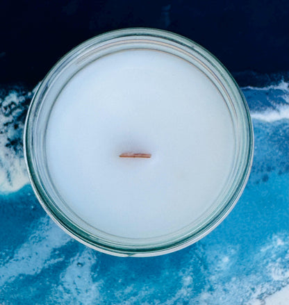 Tropical Sea Breeze Candle, Lemon, Mandarin Blossom, Coconut & Palm Leaf, Driftwood, Sea Moss, Waterlily, Fresh Ocean Scented