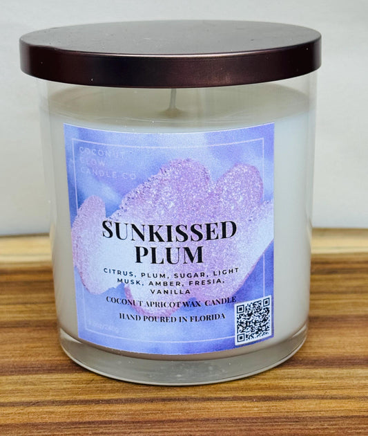 Citrus Plum Scented Candle, Black Cherry, Freesia, Vanilla Sugar, Fruity, Coconut Handmade Candle, Birthday Gift, Anniversary Gift