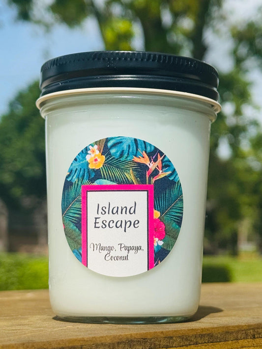 Hand Poured Candle, Mango Papaya Coconut, Tropical Candle, Summer Home Decor, Vacation Gifts, Self Care Gift, Relaxing Candle, Boho Candle
