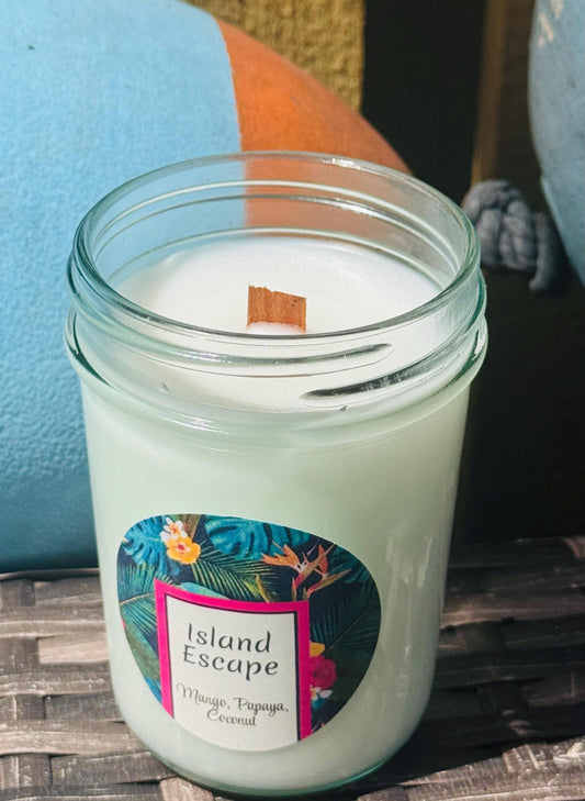 Hand Poured Candle, Mango Papaya Coconut, Tropical Candle, Summer Home Decor, Vacation Gifts, Self Care Gift, Relaxing Candle, Boho Candle