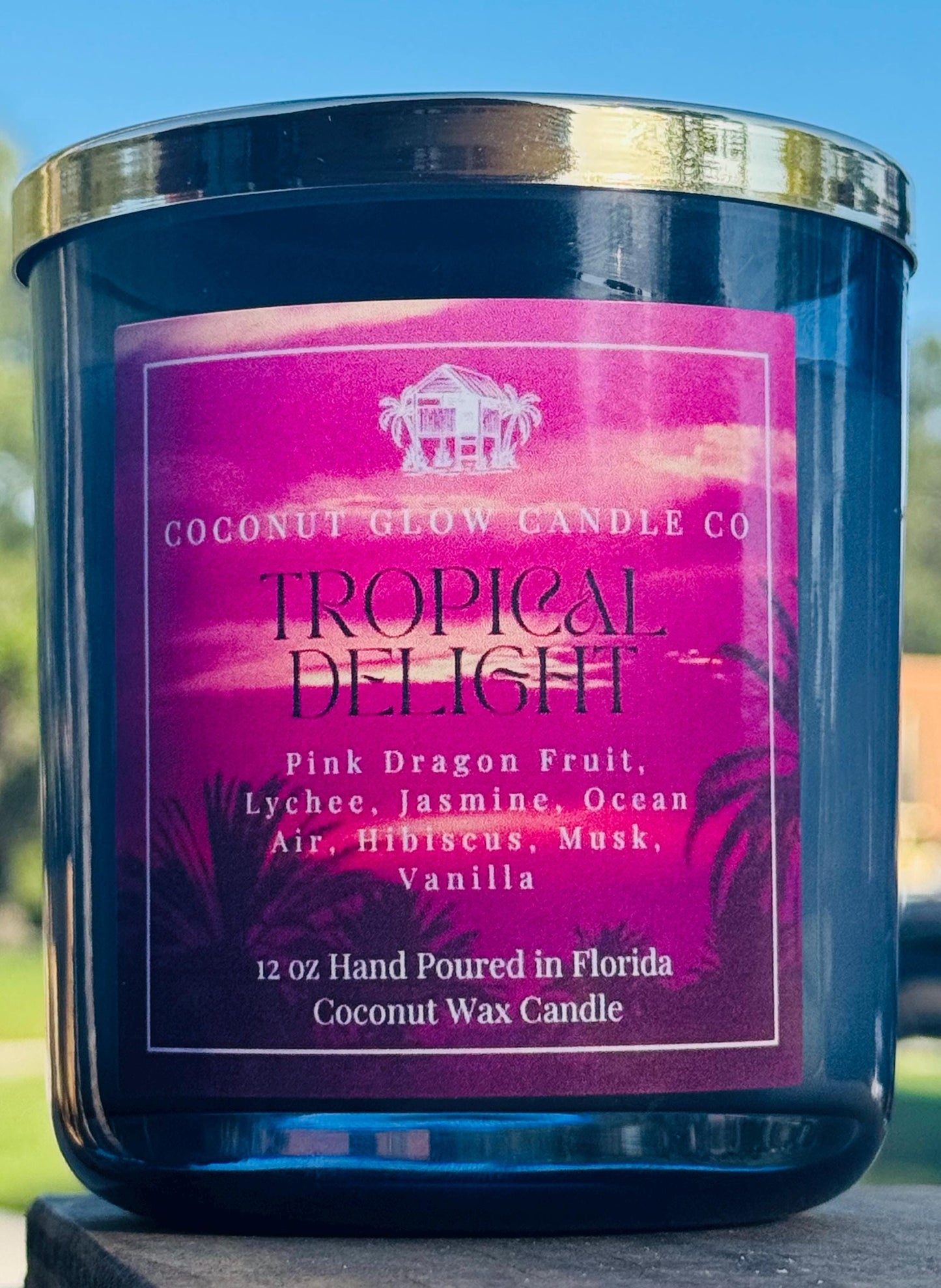 Tropical Dragon Fruit Candle, Lychee, Jasmine, Hibiscus, Ocean Air, Vanilla & Musk, Exotic Floral Coconut Candle, Beach Scented Candle