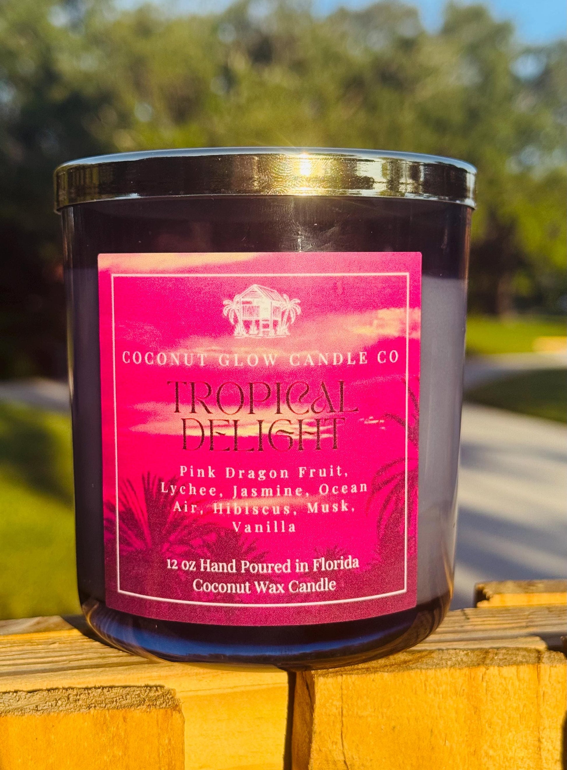 Tropical Dragon Fruit Candle, Lychee, Jasmine, Hibiscus, Ocean Air, Vanilla & Musk, Exotic Floral Coconut Candle, Beach Scented Candle