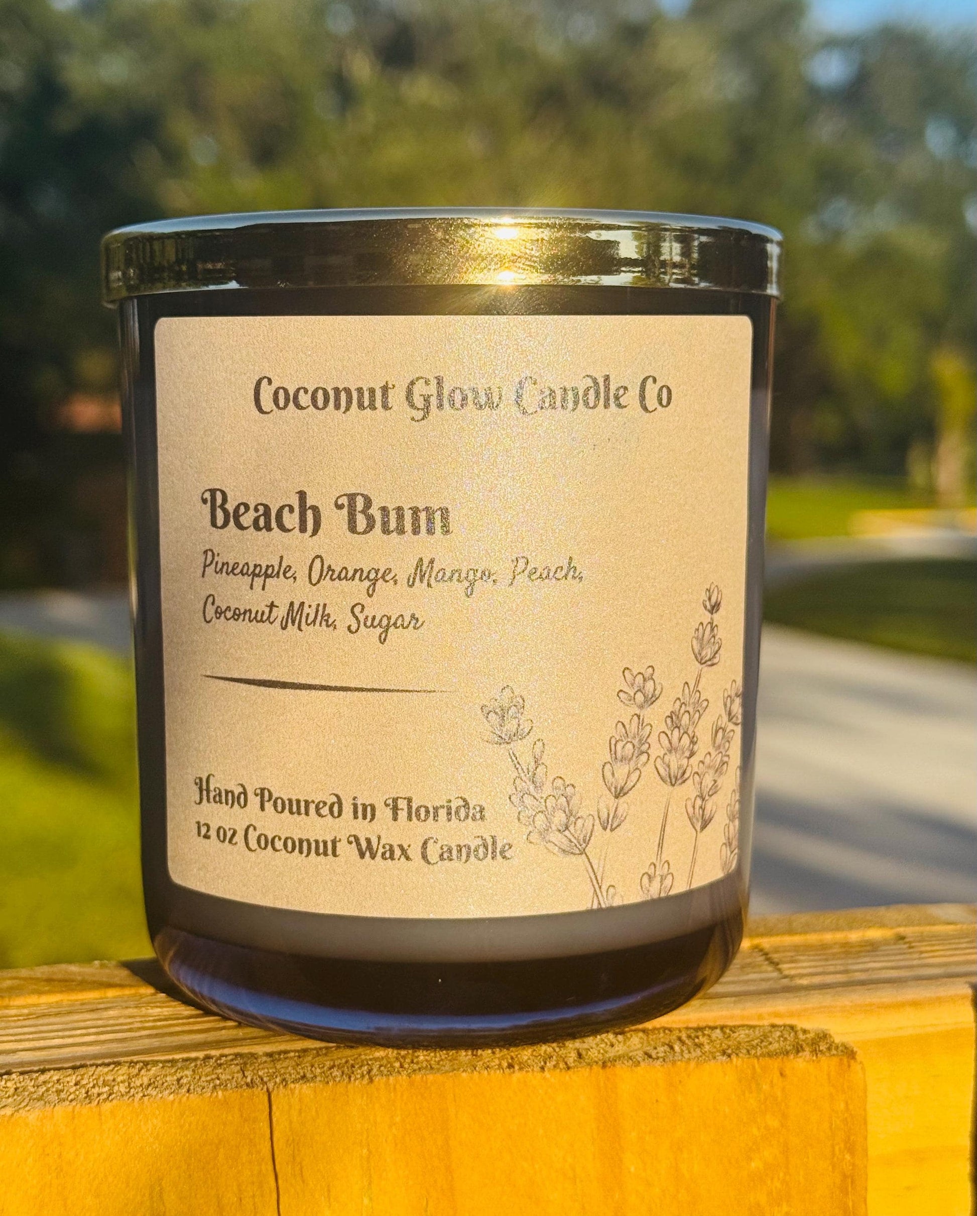 Beach Bum Candle, Tropical Pineapple Mango Coconut Candle, Boho Summer Decor, Handmade in Florida, Birthday Gift for Her, Summertime